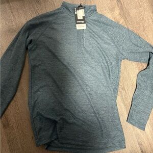 Men's Blue Zip-Up Sweater